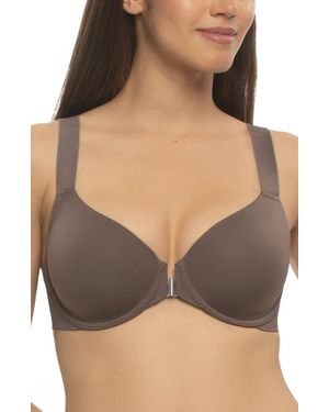 Felina Utopia Front-Close Racerback Contour Bra - Brown