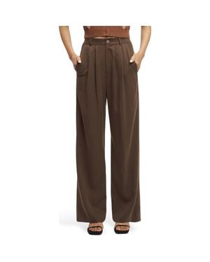 Reformation Mason High Waist Wide Leg Pants - Brown