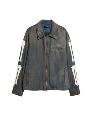 Amiri Bones Denim Jacket - Gray