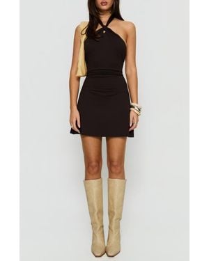 Princess Polly Korie Halter Minidress - Black