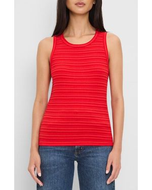 Michael Stars Carolie Ribbed Tank - Red