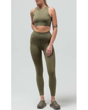 Reformer The Compression Legging W/Fused Waist Band - Green