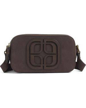 LK Bennett Perry Logo Leather Camera Bag - Brown