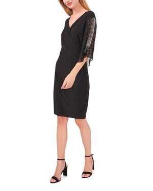 Chaus Bead Sleeve Sheath Dress - Black