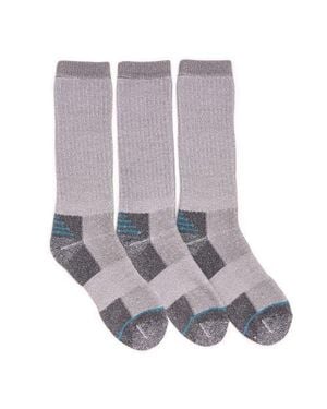 Ruff N Tuff Work Wear Cotton Crew Socks, 3 Pair Pack - Gray