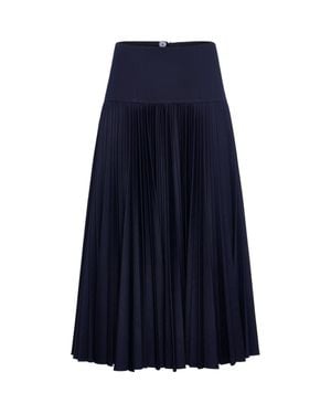 Maison Common Plissee Jersey Skirt - Blue
