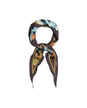 Lost Pattern Ethereal Mirage Silk Diamond Neckerchief - Black