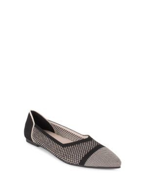 Tahari Antigua Knit Pointed Toe Flat - Gray
