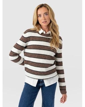 Saint + Sofia Azura Knit Sweater - White
