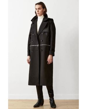 CAALO Water-Resistant Convertible Trench Coat - Black