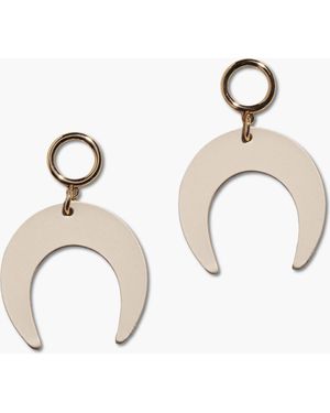 Nickel & Suede Cece Earrings - White