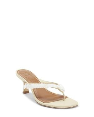 STAUD Freja Embellished Thong Sandal - Natural