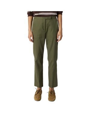 Gerard Darel Auria Mid Rise Straight Leg Pants - Green