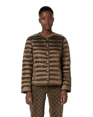 Gerard Darel Micaela Quilted Reversible Down Jacket - Brown