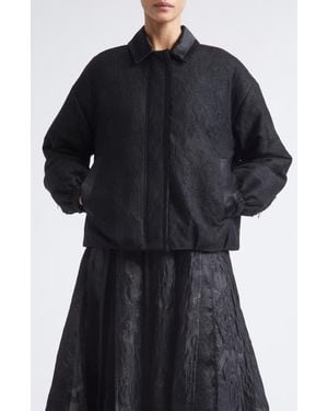 Jason Wu Textured Fray Jacquard Jacket - Black
