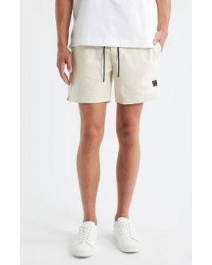 BOSS Solid Stretch Swim Trunks - Natural