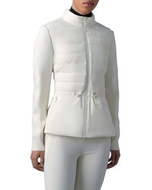 Mackage Laika Mixed Media Peplum Down Jacket - Gray