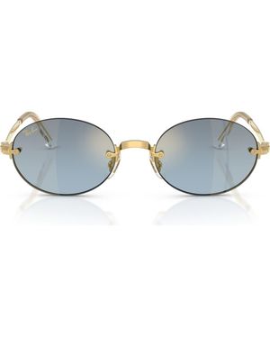 Ray-Ban 54Mm Gradient Rimless Oval Sunglasses in Blue | Lyst