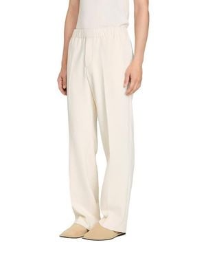 Sandro Wide-Leg Pants - Natural