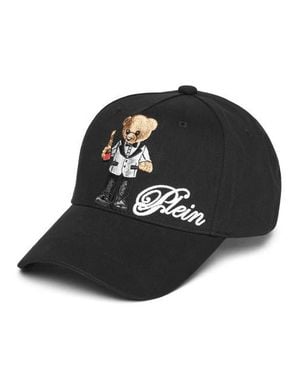 Philipp Plein Baseball Cap Teddy Bear - Black