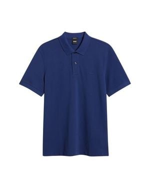 BOSS Pallas Cotton Piqué Polo - Blue