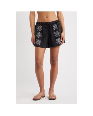 Rip Curl Topanga Embroidered Shorts - Black
