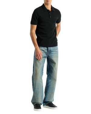 Balmain Embroidered Vintage Polo - Blue