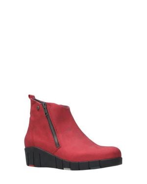 Wolky Phoenix Zip-Up Bootie - Red