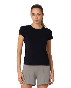 Rebody Active Rebody Essentials Fitted Short Sleeve Top - Black