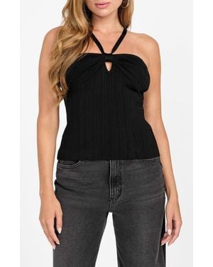 Guess Sofie Mirage Halter Sweater Tank - Black
