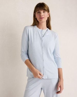 Haven Well Within Resti Drapey Rib Knit Cardigan - Blue