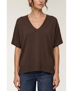 Liverpool Los Angeles V-Neck Dolman Pullover - Brown