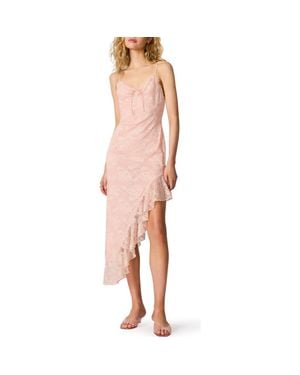 Steve Madden Anesa Lace Midi Slipdress - Pink