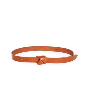 Isabel Marant Lassio Knotted Leather Belt - Orange