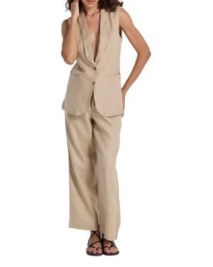 REISTOR Wide Leg Pants - Natural