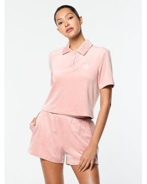 Sergio Tacchini Adele Velour Polo - Pink
