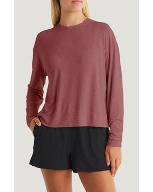 Free Fly Shade Crossover Long Sleeve Top - Red