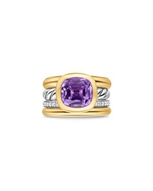 David Yurman Dy Mercer Four Row Stone Ring - Pink