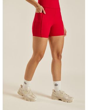 Be Athletica Be 180 High-Wasted Cycling Shorts - Red