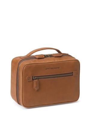 Johnston & Murphy Rhodes Leather Dopp Kit - Brown