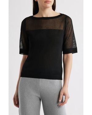 Kobi Halperin Romi Elbow Sleeve Knit Top - Black