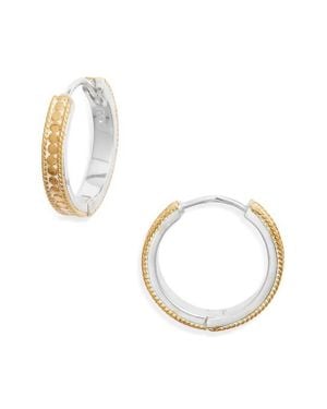 Anna Beck Classic Hinge Hoop Earrings - Metallic