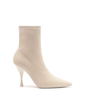 Larroude Mini Georgia Boot - White