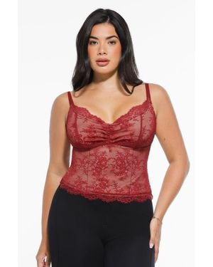 Popilush Shapewear Lace Contouring Camisole - Red