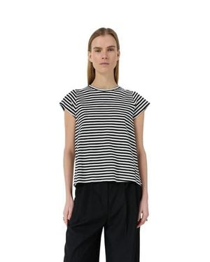 Gerard Darel Mayane Striped Crew Neck T-Shirt - Blue