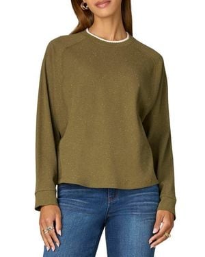 Wit & Wisdom Raglan Sleeve Rib Top - Green