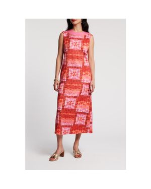 Frances Valentine Joan Maxi Mosaic Dress - Red