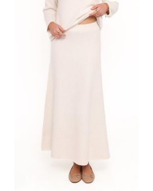 Petal & Pup Willis Maxi Sweater Skirt - White