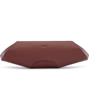 BEHNO Elizabeth Leather Baguette Clutch - Purple