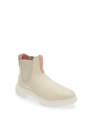 Olukai Hehi Waterproof Chelsea Leather Lug Boot - Natural